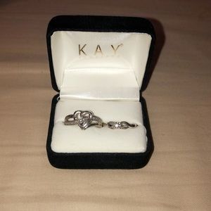 Two 925 sterling silver rings by Kay Jewelers.